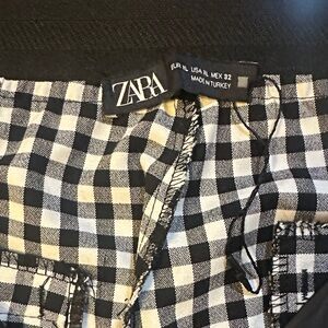 Zara Monochrome Checkered Skirt